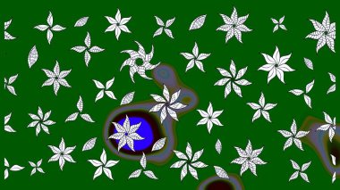 Renkli Yaz Temalı eskiz kalıbı. Yeşil ve nötr renklerde çiçekler. Düz Çiçek Elementleri Tasarımı. Raster illüstrasyonunda çiçek deseni çizimi.