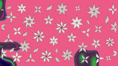 Küçük pembe ve nötr çiçeklerle oldukça eski bir besin torbası deseni. Millefleur 'lar. Tekstil, kumaş, kapaklar, duvar kağıtları, baskı, paket, koleksiyon defteri, örgü, dekupaj için çiçek arkaplanı..