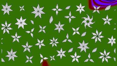 Raster. Yeşil ve nötr renkte güzel çiçekli eskiz deseni, suluboya çiçek deseni, duvar kağıdı, kart veya kumaş için fayanslı.