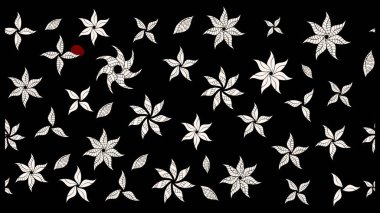 Şirin çiçekler. Raster Moda kumaş deseni. Çizgi çizimi deseni.