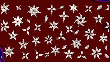 Düz Çiçek Elementleri Tasarımı. Yazdır. Raster çiçekli arka plan. Renkli Yaz Temalı eskiz kalıbı. Güzel eskiz şekli. Şirin kumaş deseni.