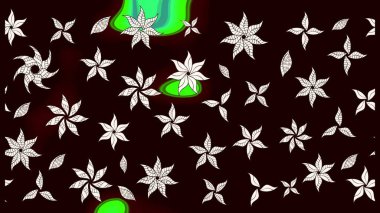 Hediye ambalaj kağıdı, tebrik kartları, posterler ve pankart tasarımı. Raster düz çiçek çizim deseni. Siyah ve nötr renkte çiçekler.