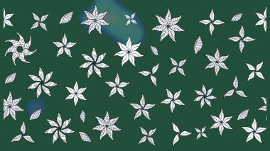 Çizim çiçek deseni duvar kâğıdı olarak kullanılabilir. Yeşil ve nötr renklerde çiçekler. Raster illüstrasyonu.