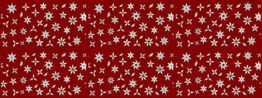 Moda baskıları için zarif bir şablon. Modern çiçek arkaplanı. Kırmızı ve nötr renklerde yapraklar ve parlak renkli çiçeklerle muhteşem bir çiçek deseni. Halk stili.