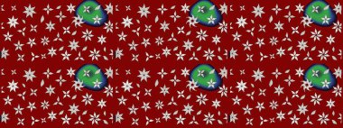 Kırmızı ve nötr renklerde manzaralı çiçek deseni. Üst manzara, yumuşak stil. Sevgililer günü ve tebrik kartı konsepti için şık bir davetiye. Çiçek kompozisyonu, el boyası, hassas şablon..