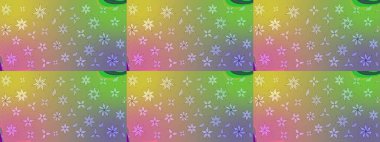 Raster illüstrasyonundaki çiçek desenli çizim. Tarafsız ve yeşil renkte çiçekler.