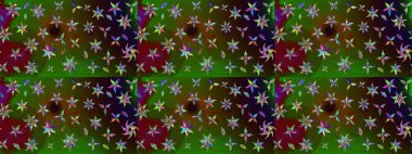 Raster illüstrasyonu. Şatafatlı bahar bahçesi dokusu. Çiçek deseni. Çiçek çizimi arkaplanı.