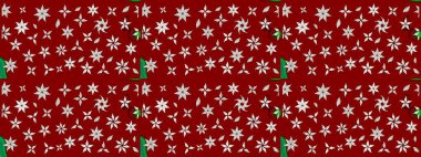 Çiçekli güzel suluboya desen. Kırmızı ve nötr renklerde. Raster illüstrasyonu.