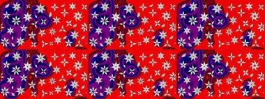 Çizim kalıbı. Raster illüstrasyonu. Ultraviyole kumaş deseni. Organik motif arkaplanı.