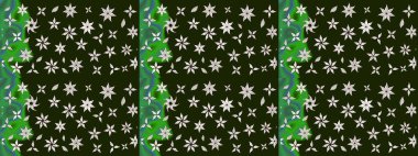 Tomurcukları çiçek olan sevimli bir çiçek deseni. Eskiz geçmişi. Eski usul. Raster. Kumaş, tekstil, duvar kağıdı baskısı için. Raster illüstrasyonu.