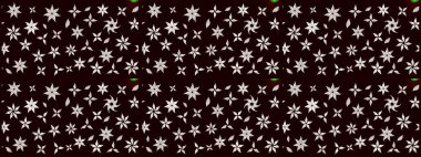 Raster illüstrasyonu. Tony 'nin kumaş kalıbını çiz. Modaya uygun kumaş deseni. Küçük çiçekte sevimli çiçek deseni var..