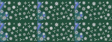 Raster deseni. Bahar çiçekli desen dallı, yeşil ve nötr renkler çiçekli siluet.