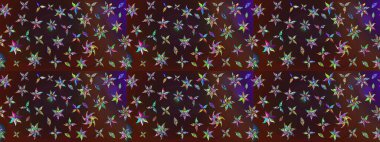 Raster illüstrasyonu. Renkli Bahar Teması eskiz kalıbı. Düz Çiçek Elementleri Tasarımı. Kahverengi ve mor renkte zarif çiçekli suluboya.