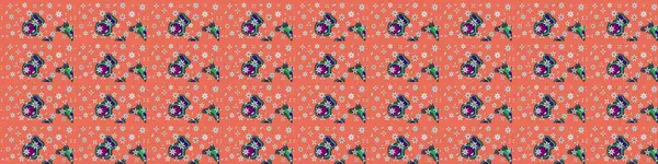 Küçük çiçekteki sevimli çiçek deseni. Güzel karalamalı çiçek desenli çizim. Raster illüstrasyonu. Güzel kumaş deseni.