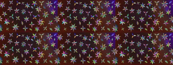 Raster illüstrasyonu. Renkli Bahar Teması eskiz kalıbı. Düz Çiçek Elementleri Tasarımı. Kahverengi ve mor renkte zarif çiçekli suluboya.