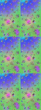 Çiçek deseni duvar kağıdı, desen dolguları ve web sayfası arka planı için kullanılabilir. Şekil verilmiş çiçeklerle eskiz deseni. Süslü zentangle çizim dokusu, soyut çiçeklerle süslenmiş..