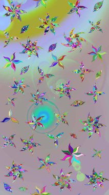 Çiçek desenli raster, nötr ve gri çizgi grafik desenli soyut raster arkaplan. Modern stil dokusu.