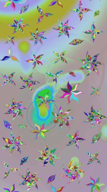 Renkli Bahar Teması eskiz kalıbı. Düz Çiçek Elementleri Tasarımı. Tarafsız ve gri renklerde çiçekler. Güzel çiçek deseni..