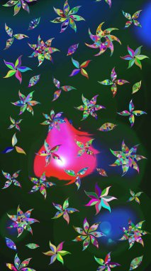 Raster illüstrasyonu. Küçük çaplı çiçeklerdeki basit şirin desenler. Tekstil veya kitap kapakları, imalat, duvar kağıtları, baskı, hediye paketi ve yapıştırma kitabı için çiçek eskiz geçmişi.