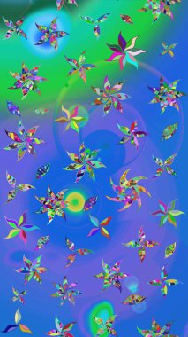 Raster Hip kumaş deseni. Eskiz Vintage Çiçek Deseni.