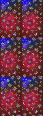 Raster Güzel kumaş deseni. Raster suluboya deseni, narin çiçekler, kırmızı ve kahverengi çiçekler, tebrik kartı şablonu..