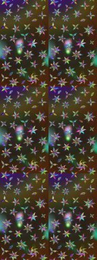 Yumuşak, bahar çiçekleri kahverengi ve gri renklerde. Yaprak ve çiçeklerin suluboya resimleri, kahverengi ve gri renkler üzerine çizimler. Raster illüstrasyonu.