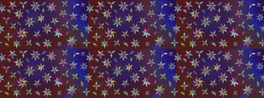 Menekşe ve mor renkler üzerine çiçek desenli eskiz, el yapımı papatyalar, papatyalar. Tekrarlayan çiçek arkaplanı, zarif menekşe ve mor çiçek duvar kağıdı.