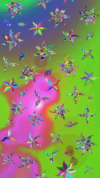 Tomurcukları çiçek olan sevimli bir çiçek deseni. Raster illüstrasyonu. Kumaş, tekstil, duvar kağıdı baskısı için. Eskiz geçmişi. Raster. Antika retro tarzı.