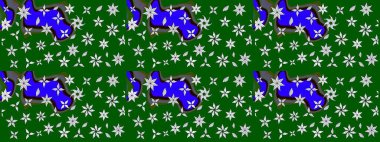 Çiçek desenli eskiz, yaz çiçekleri. Renkli Bahar Teması eskiz kalıbı. Yeşil ve nötr renklerde çiçekler. Düz Çiçek Elementleri Tasarımı.