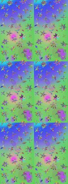 Çiçek deseni duvar kağıdı, desen dolguları ve web sayfası arka planı için kullanılabilir. Şekil verilmiş çiçeklerle eskiz deseni. Süslü zentangle çizim dokusu, soyut çiçeklerle süslenmiş..