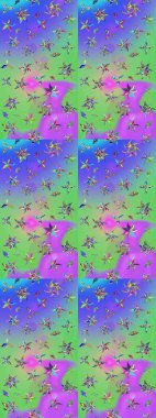 Raster Moda kumaş deseni. Şirin çiçekler. Çizgi çizimi deseni.