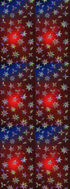 Raster resim. Çiçek desenli çiçek ve yaprakları ile. Sevimli küçük çiçek desenle.