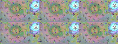 Raster deseni. Çiçekli çiçek deseni, suluboya. Küçük çiçekte güzel bir çiçek deseni..