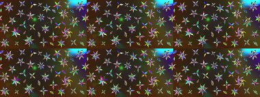 Kumaş, duvar kağıdı ve kağıt üzerine baskı yapmak için gelişen arka plan. Eski usul küçük çiçekli şirin bir eskiz deseni. Moda arka planında parlak buketler. Raster illüstrasyonu.