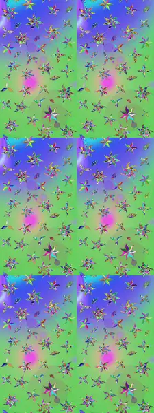 Yumuşak, yaz çiçekli arka plan. Yeşil ve mor renkli çiçekler. Raster çiçek desenli ve çiçekli..