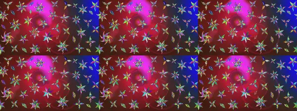 Güzel karalamalı çiçek desenli çizim. Raster illüstrasyonu. Güzel kumaş deseni. Küçük çiçekte sevimli çiçek deseni var..