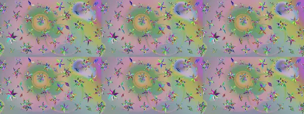 Renkli Yaz Temalı eskiz kalıbı. Güzel kumaş deseni. Düz Çiçek Elementleri Tasarımı. Raster illüstrasyonunda çiçek deseni çizimi.