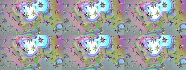 Raster illüstrasyonu. Kumaş, duvar kağıdı ve kağıt üzerine baskı yapmak için gelişen arka plan. Eski usul küçük çiçekli şirin bir eskiz deseni. Moda arka planında parlak buketler.