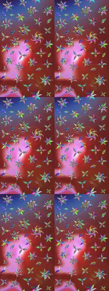 Renkli Bahar Teması eskiz kalıbı. Kahverengi ve kırmızı renkte çiçekler. Düz Çiçek Elementleri Tasarımı. Çiçekle çizim deseni.