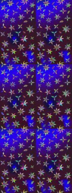 Sabıka fotoğraflarında, bebek kıyafetlerinde, duvar kâğıtlarında, paket kutularında falan kullanılabilir. Raster. Zarif, parlak ve eskiz kahverengi ve mavi çiçek desenli tasarım.