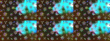 Kahverengi ve mavi renkte güzel çiçekli eskiz deseni, suluboya çiçek deseni, duvar kağıdı, kart veya kumaş için fayanslı. Raster..