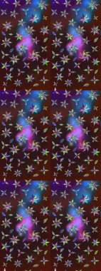 Raster. Kumaş, tekstil, duvar kağıdı baskısı için. Eskiz geçmişi. Eski usul. Raster illüstrasyonu. Tomurcukları çiçekli sevimli çiçek deseni..