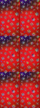 Tropik çiçekler. Gömlek, arka plan modelini çiz. Kırmızı ve kahverengi renkte çiçekler.