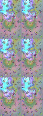 Küçük çiçekte güzel bir çiçek deseni var. Çiçekli çiçek deseni, suluboya. Raster deseni.