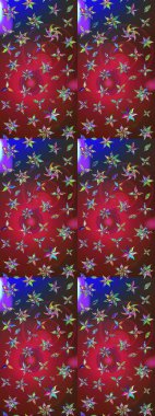 Yumuşak, bahar çiçekli arka plan. Çiçekli karalama şeklinde Raster çiçek deseni. Kırmızı ve kahverengi renkte çiçekler.