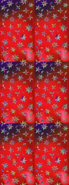 Yaprak ve çiçeklerin suluboya resimleri, kırmızı ve kahverengi renkler üzerine çizimler. Raster illüstrasyonu. Kibar, bahar çiçekleri kırmızı ve kahverengi renklerde.