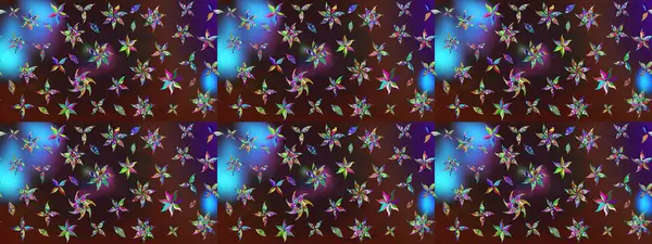 Süslü kumaş deseni. Raster deseni. Çiçekli çiçek deseni, suluboya..