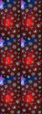 Renkli Bahar Teması eskiz kalıbı. Çocuk stili. Düz Çiçek Elementleri Tasarımı. Çiçekli çizim raster arkaplanı.