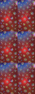 Robot resim. Küçük çiçekteki sevimli çiçek deseni. Raster illüstrasyonu.