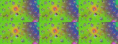 Güzel kumaş deseni. Yazdır. Renkli Yaz Temalı eskiz kalıbı. Düz Çiçek Elementleri Tasarımı. Güzel eskiz şekli. Raster çiçekli arka plan.